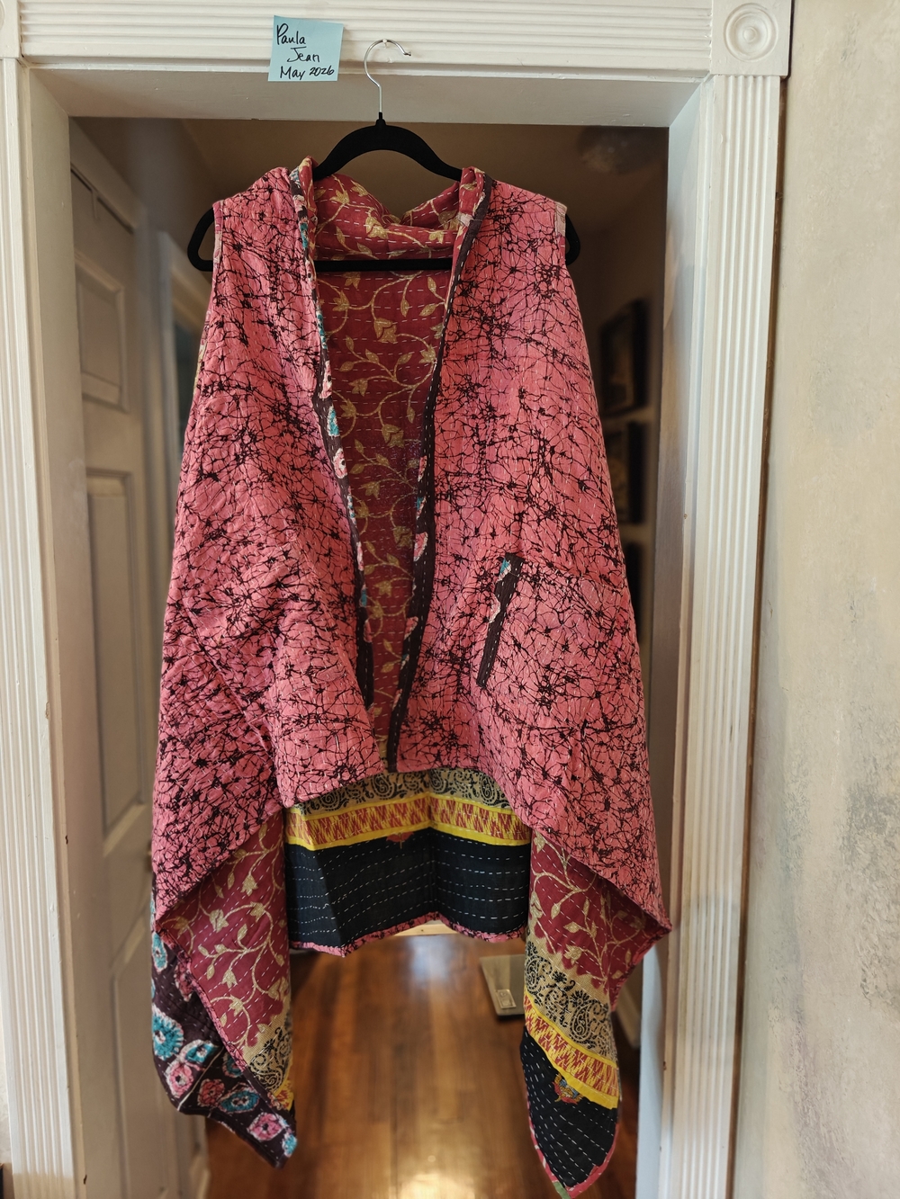 Pink Boho Kantha Gemini  Vest- Reversible NWOT